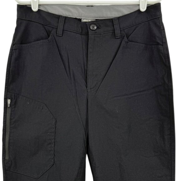 Eddie Bauer Men's Stretch Black Fleece-Lined Tech Nylon Pants 32x30 Hiking NWOT - Picture 3 of 10